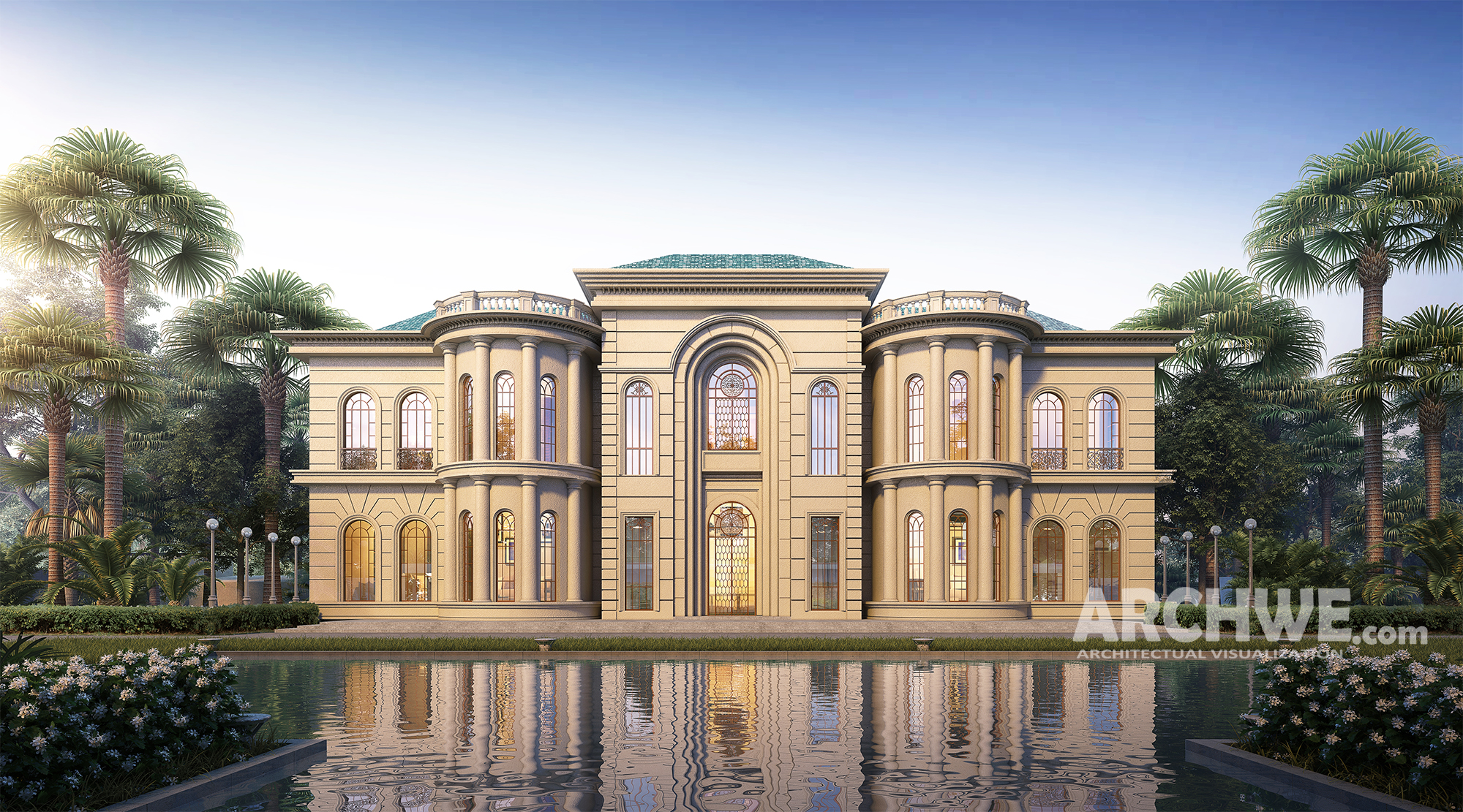 Dubai-Private-Villa architectural visualization