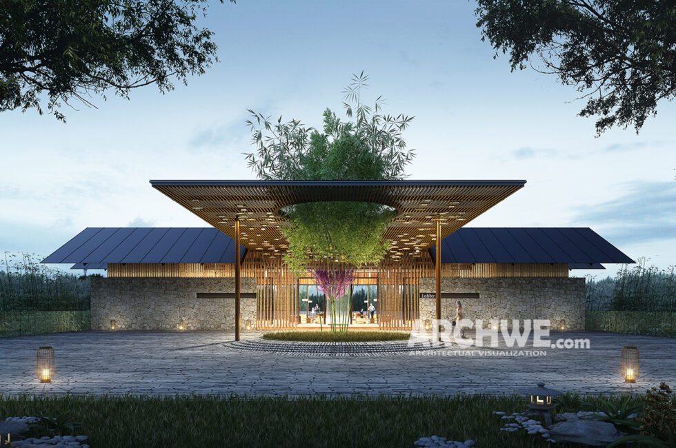 Anantara Hotel architectural visualization