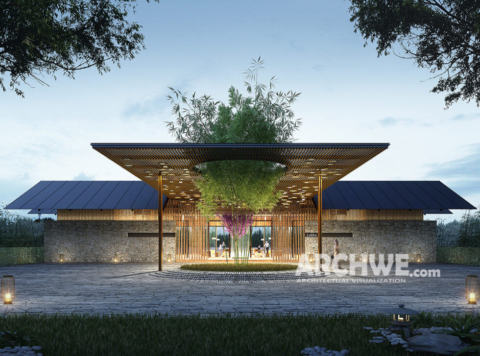 Anantara Hotel architectural visualization